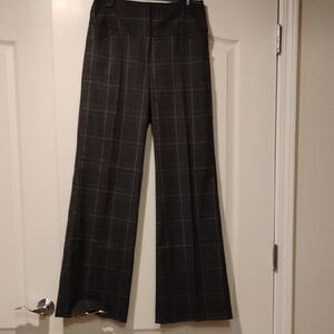 ANTONIO MELANI Gray Plaid Boot Cut Pants